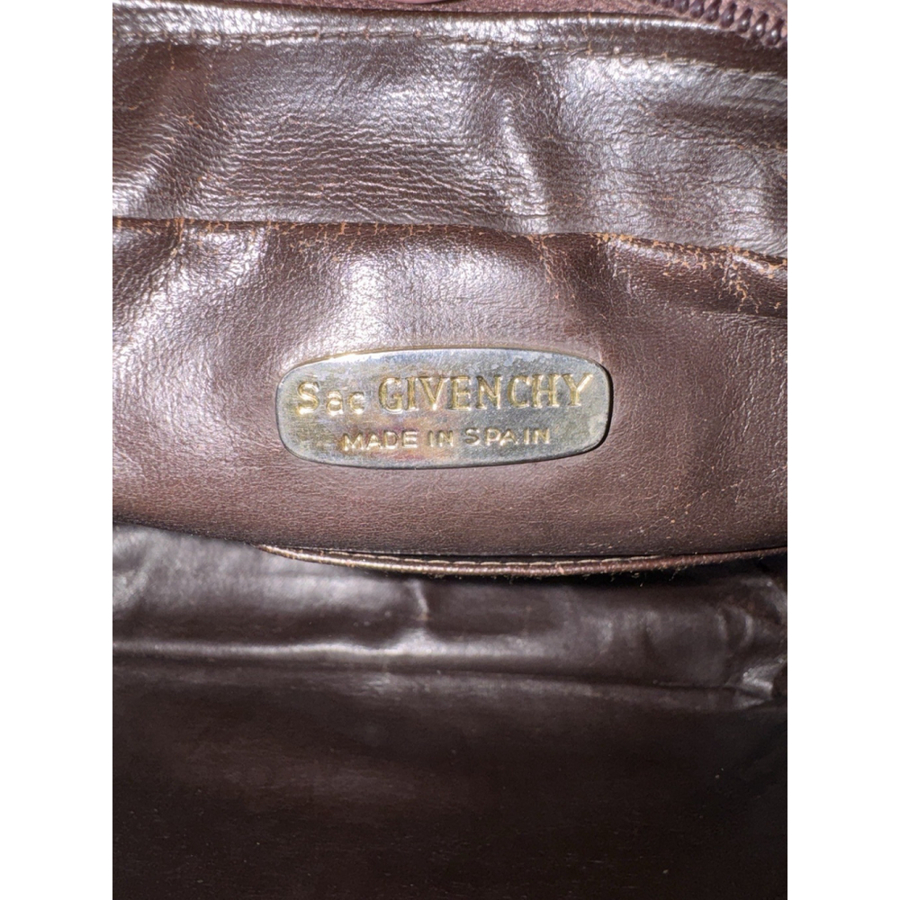 Vintage Givenchy Brown Leather 4G Logo Shoulder Bag Spain Quiet Luxury Classic - Picture 14 of 16